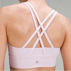 Lululemon NWT Energy Longline Bra *Medium Support, B–D Cups Meadowsweet Pink